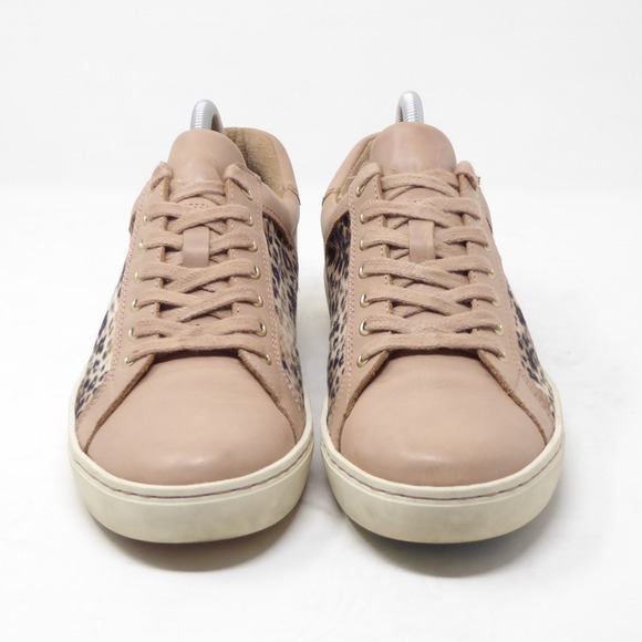 Born Sur Cheetah Print Leather Sneakers Women's Size 10M Pink Brown Lace Up - Picture 3 of 9